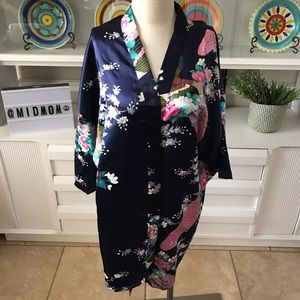 Vintage Asian silky kimono robe